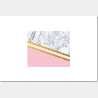 St Lucia striped blush marble Posters and Art